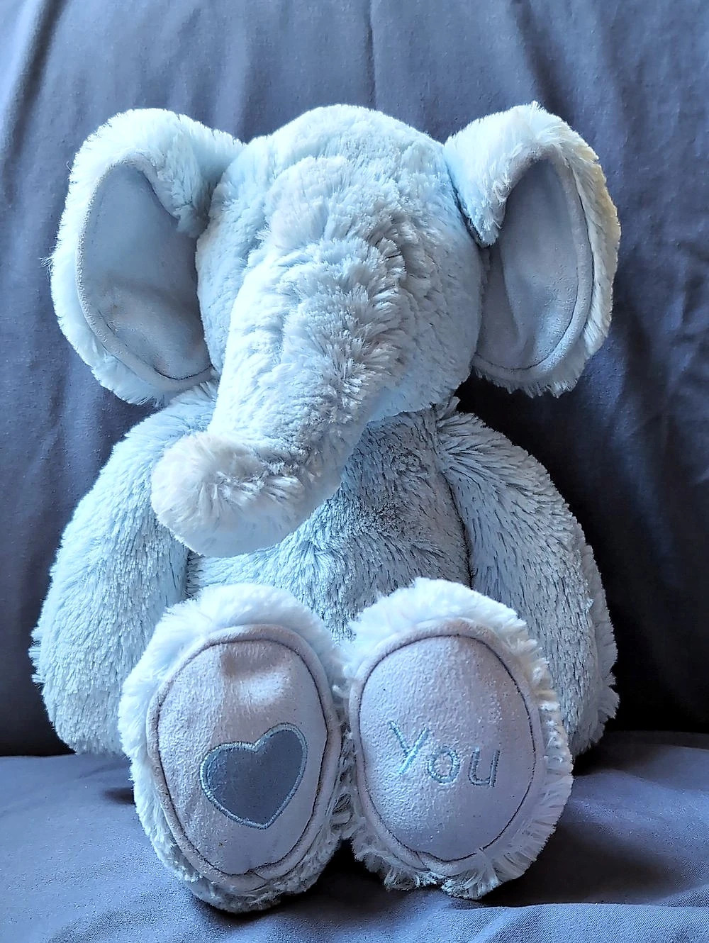 Jellycat Elephant Plush Blue Love You Baby Stuffie Little Jellycat *BIN